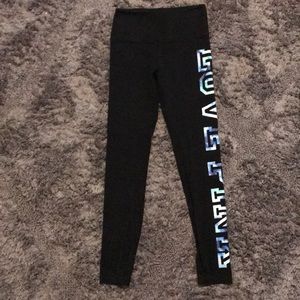 Pink Victories Secret yoga pants.